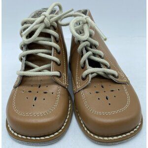 Pussyfoots Savage Infant Brown Leather Baby Walking Shoes Size 3 Vintage 1970’s